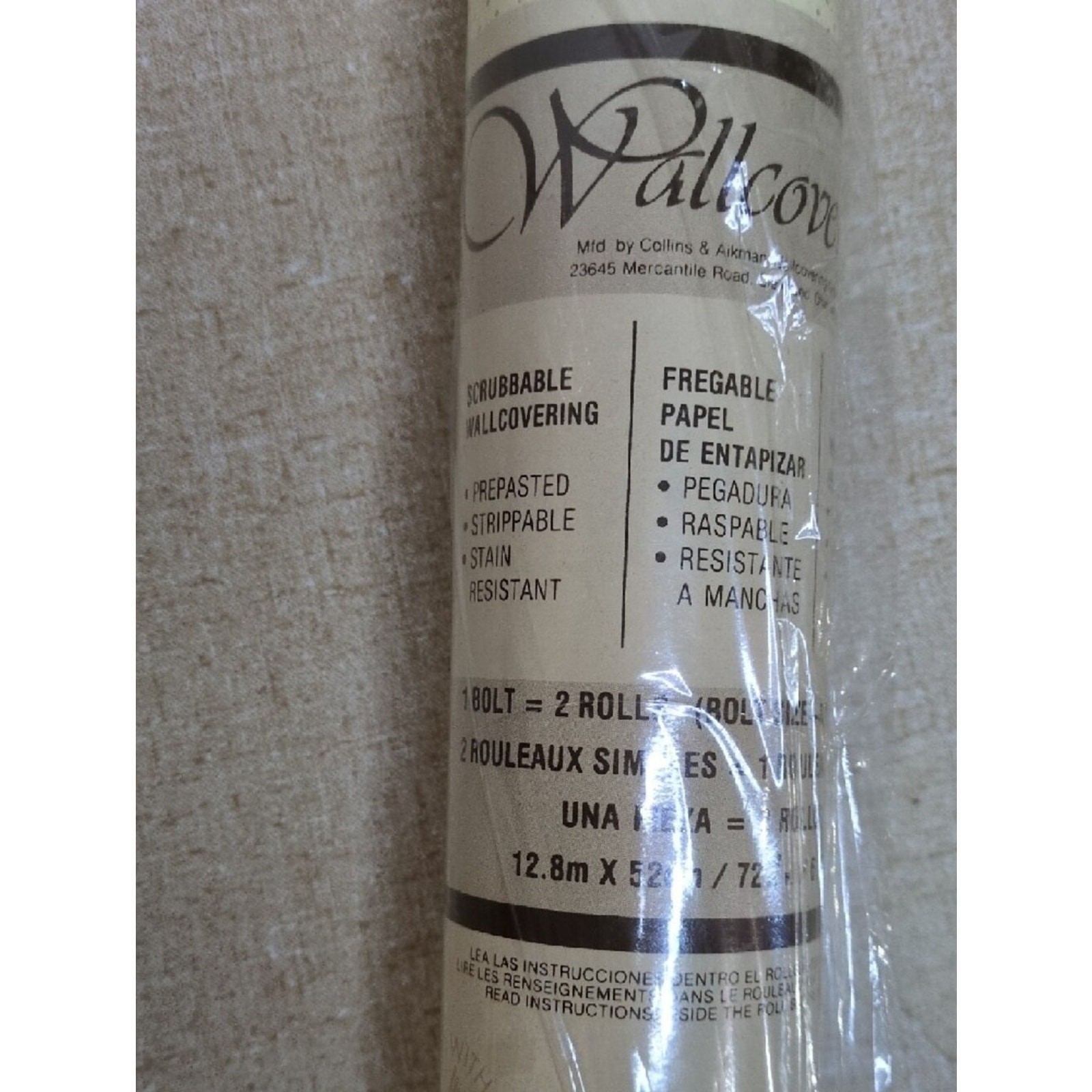 Floral Polka Dot Cream Pink Vintage Cottage Wallpaper 6.69m² Wallcoverings NWT