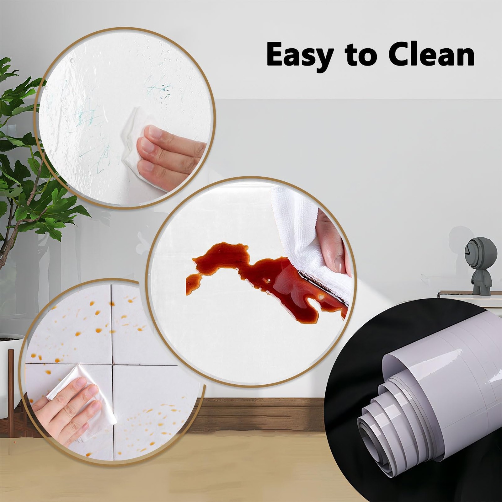 Clear Contact Paper Peel and Stick Wallpaper 15.7 x 78.8 Inch