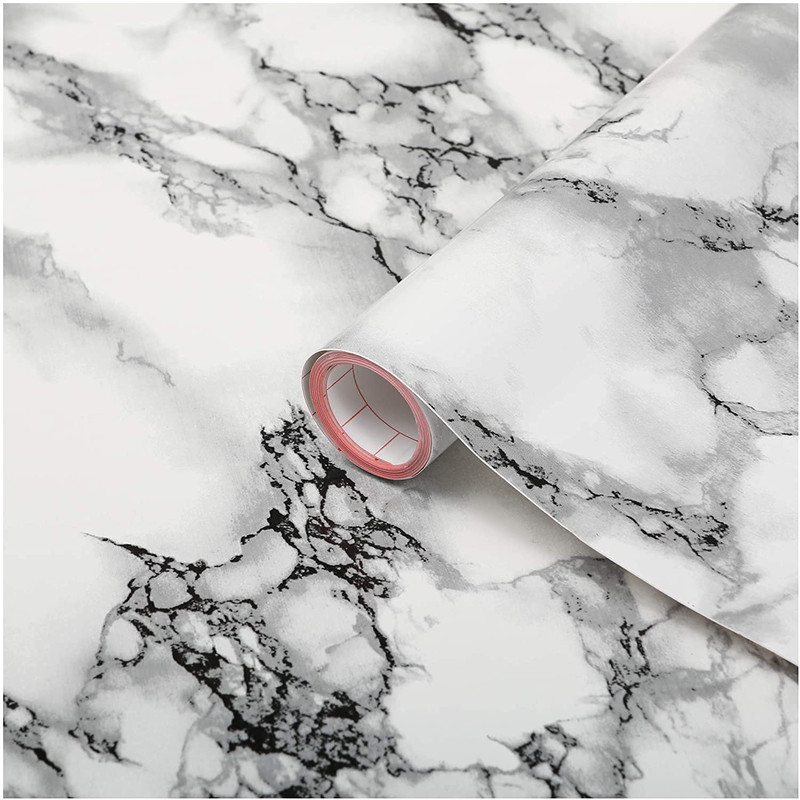 D-C-Fix 346-0047-3Pk Decorative Self-Adhesive Film Marble White 17 X 78 Roll