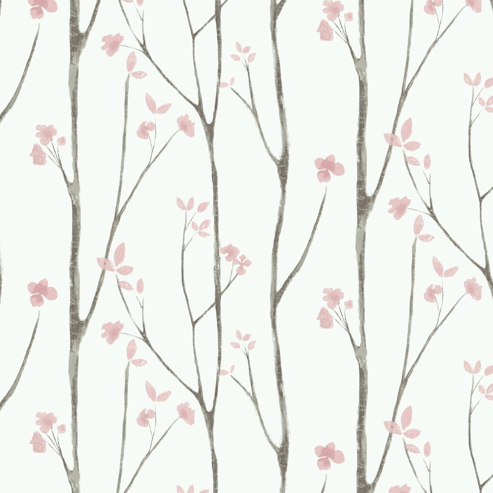 Timeet Floral Wallpaper White and Pink Wall Paper 16″ x 78.7″,