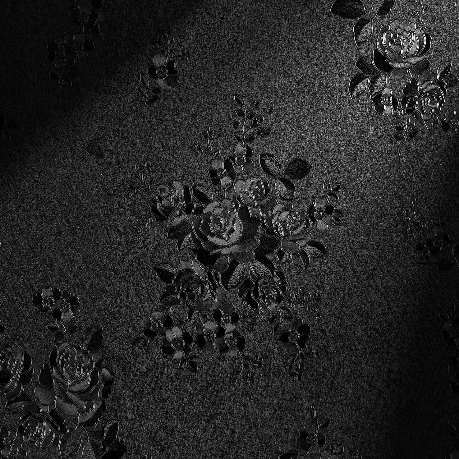 Erfoni Black Peel and Stick Wallpaper 17.7" x 78.7",