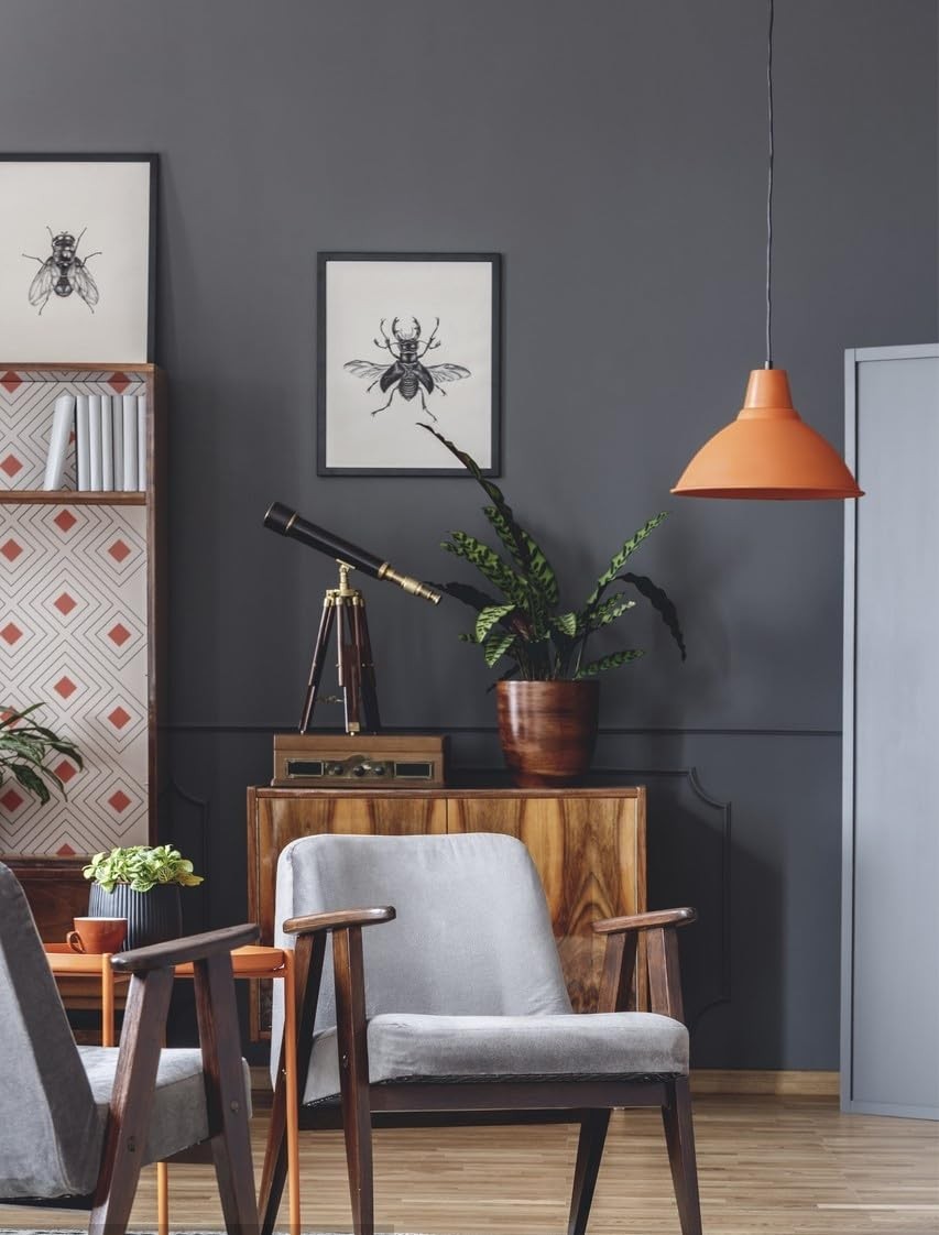 Micpolo 15.7″ x 197″ Dark Grey Wallpaper x 197″, Gray