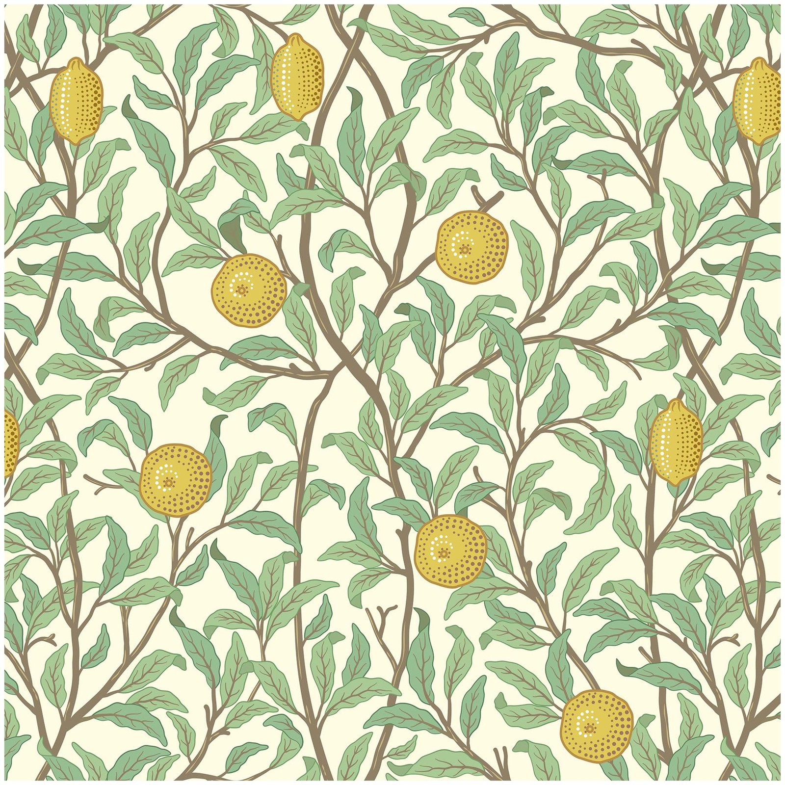 OSECAGE Lemon Peel and Stick Wallpaper Leaf 17.3″ x 78.8″, Beige Green