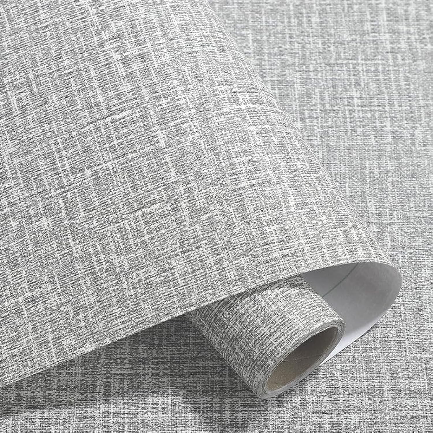 Yancorp 10ft Textured Fabric Gray Wallpaper Faux Grasscloth 16″ x 120″,