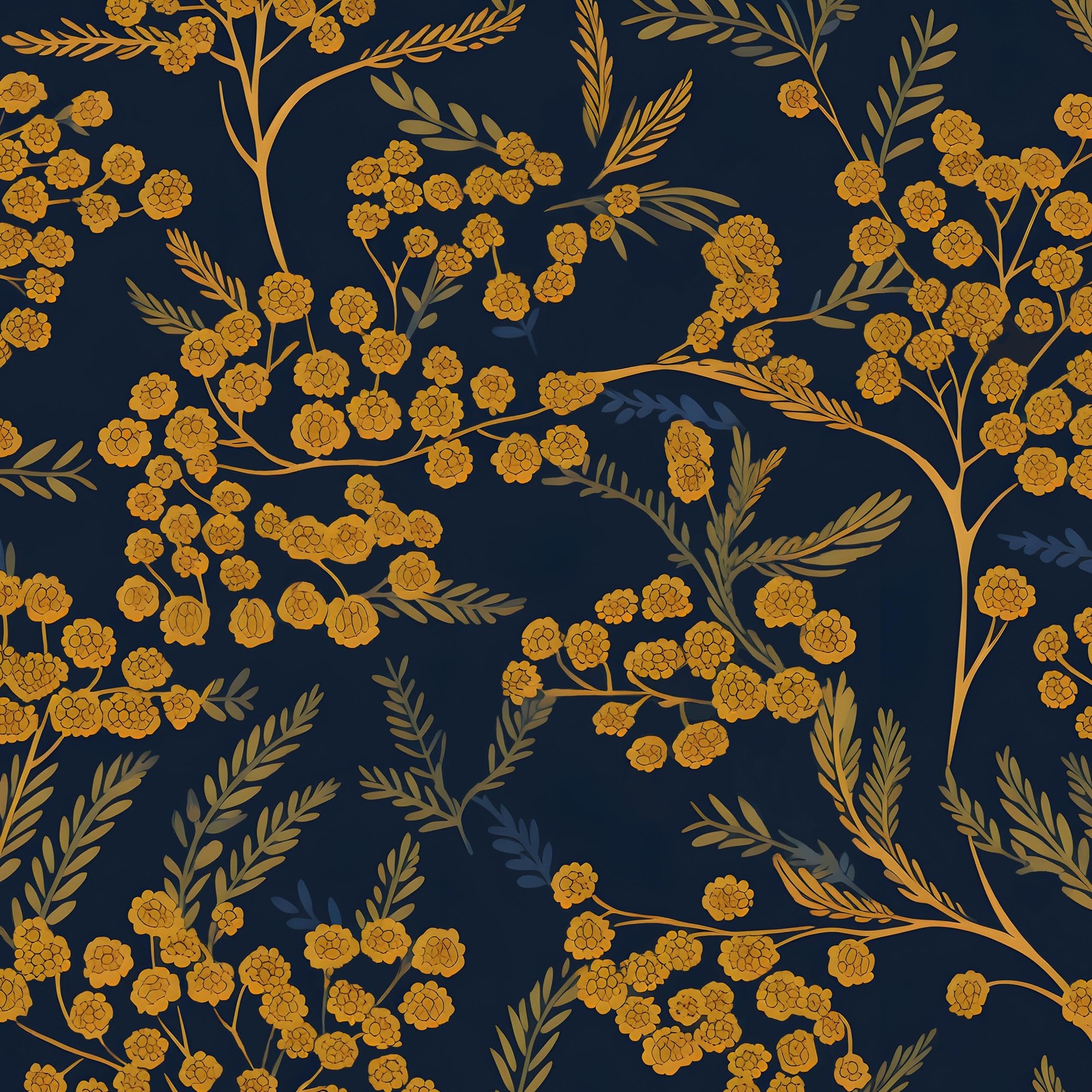 HENNOR Boho Wallpaper Peel and Stick Leaf for 118.1″ x 17.5″, Gold