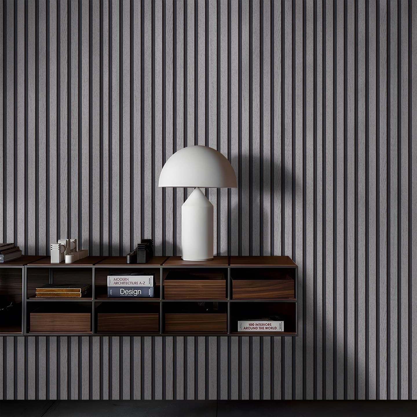myforHD Wallpaper Peel and Stick Wood Grating Stripe 17.3″ x 236.2″, I