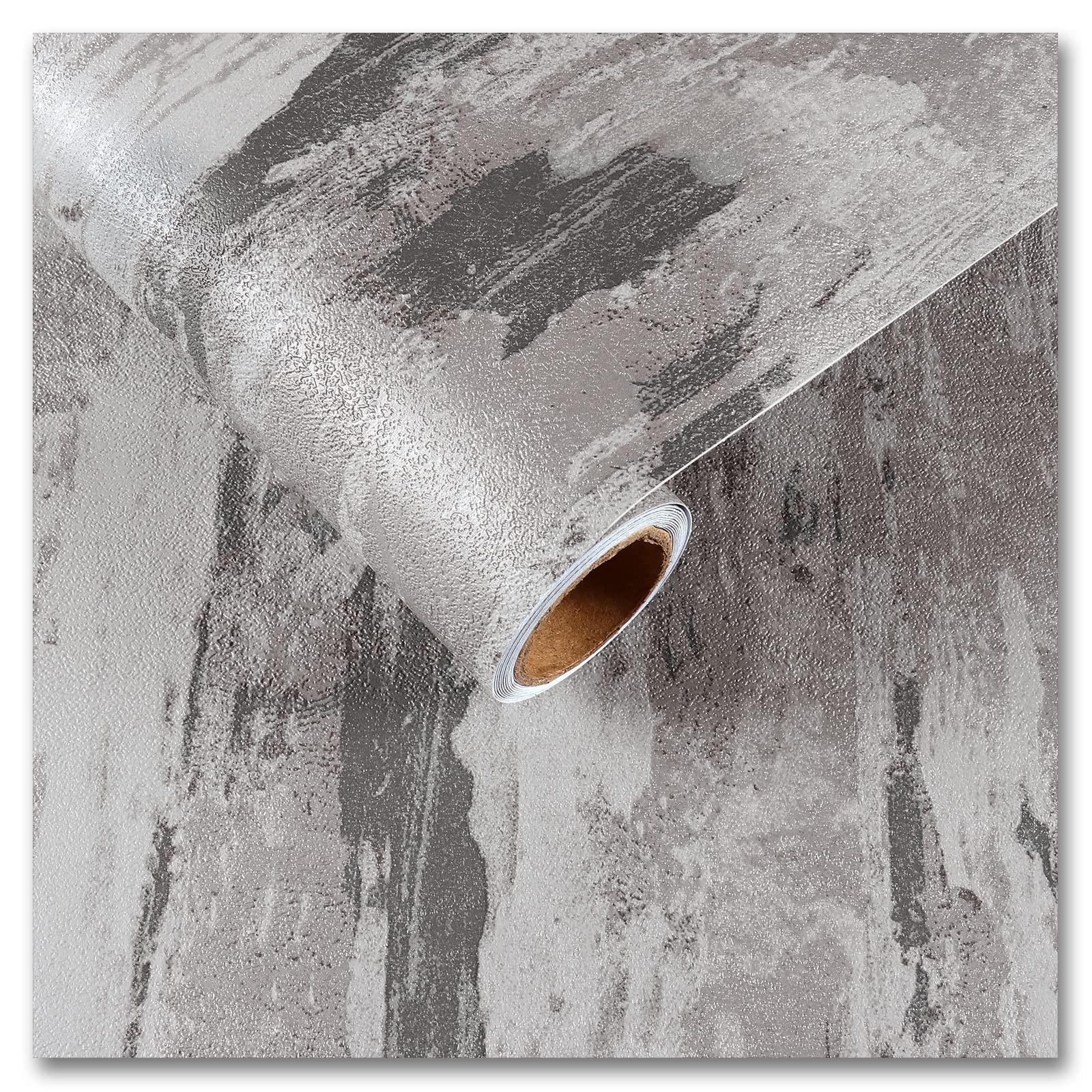CRE8TIVE Stained Grey Concrete Wallpaper Cement 12″ x 80″,