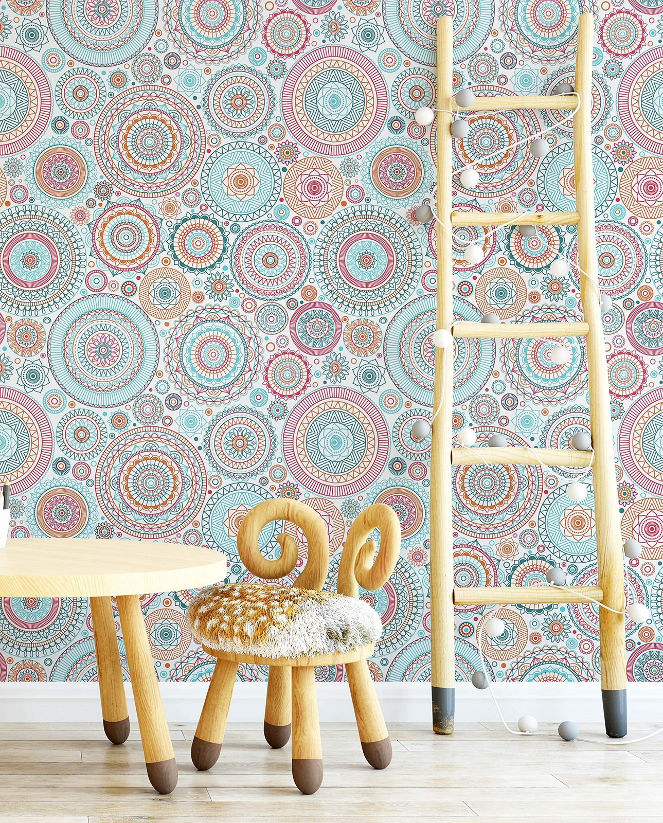 CiCiwind Fun Peel and Stick Wallpaper Cute Wall Paper 17.7″ x 118″, Colorful