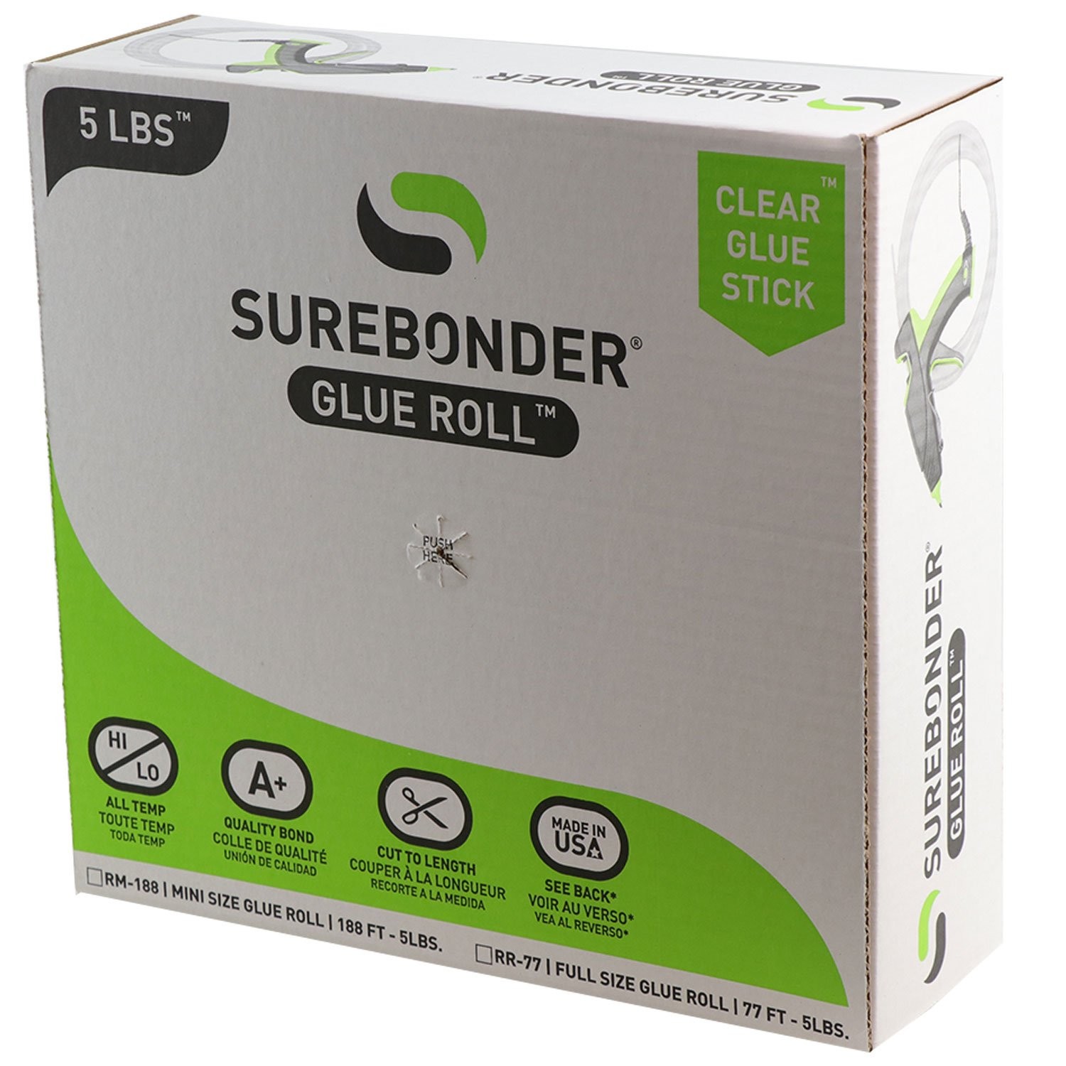 Surebonder Rr-77 Full Size 77 Ft. Clear All Temperature Hot Glue Stick