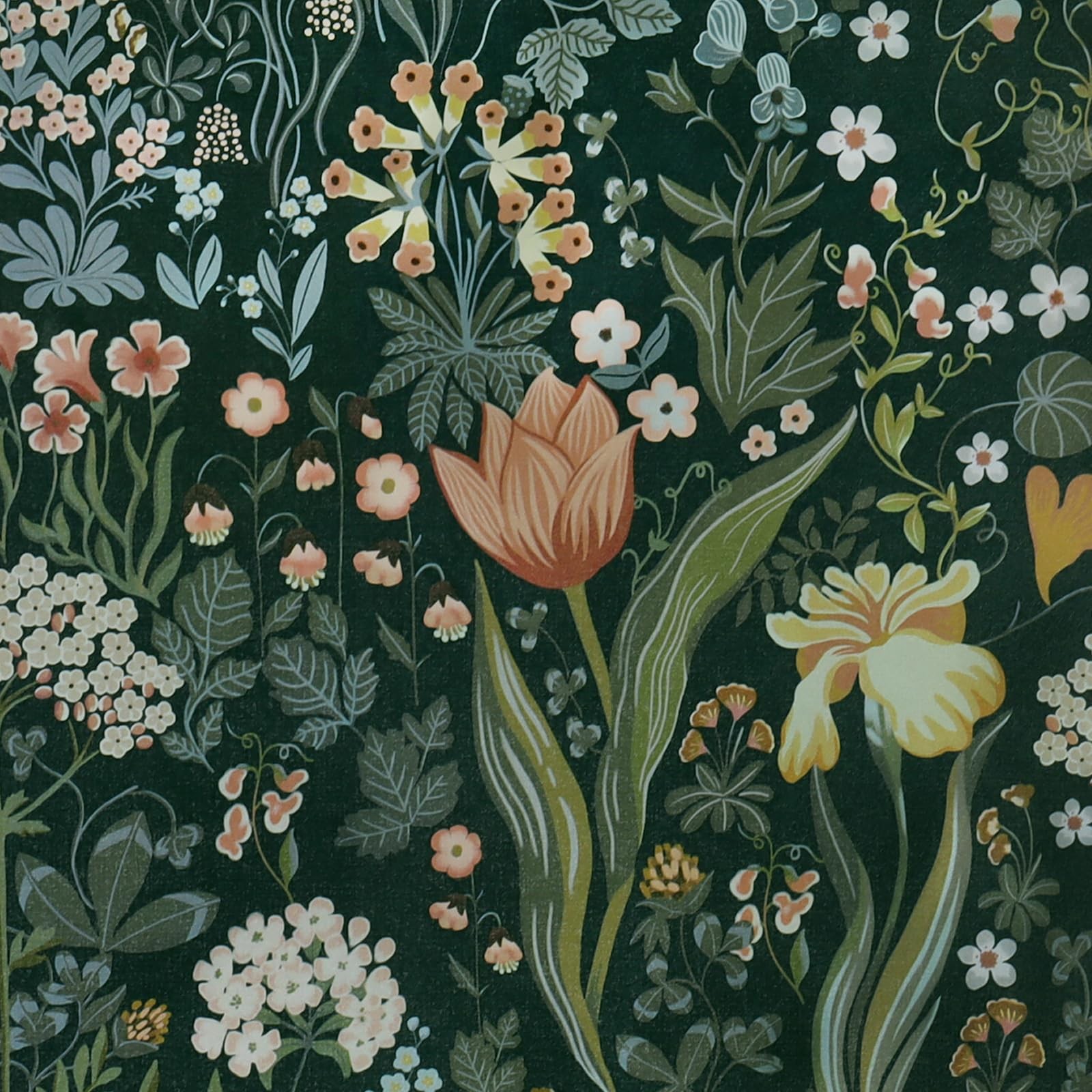 Toduso Peel and Stick Wallpaper Vintage Wall Paper Green 17.3″ x 78.7″,