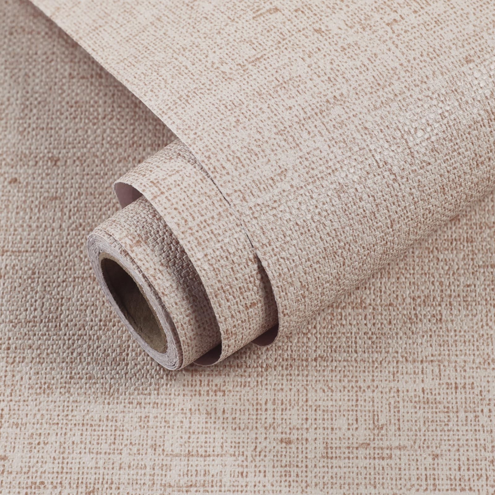 MANONIRIA Beige Grasscloth Wallpaper Peel and Stick 15.8″ x 118.1″,