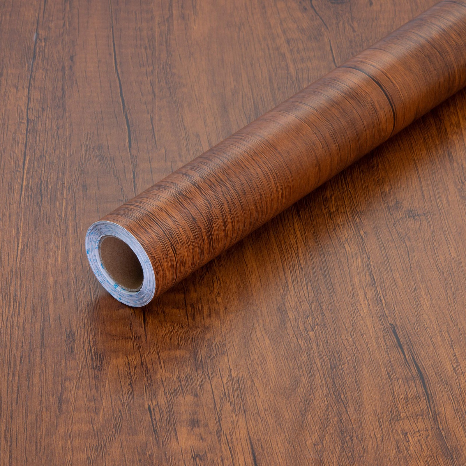Decoroom Peel and Stick Wood Grain Contact Paper 17.7″ x 118″, Brown red