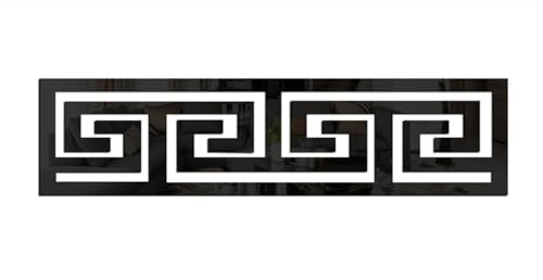 12 Pcs Geometric Shape Acrylic Wall Stickers Removable Adhesive Wall Black