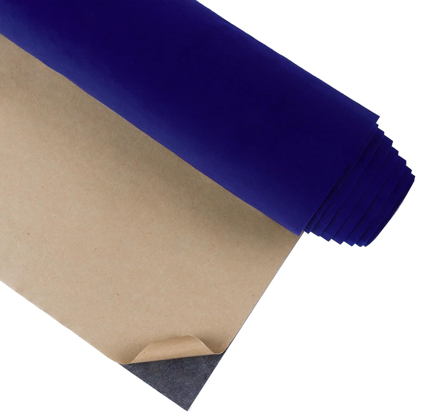 CRE8TIVE Dark Blue Self Adhesive Velvet Drawer Liner for 12W x 80L,
