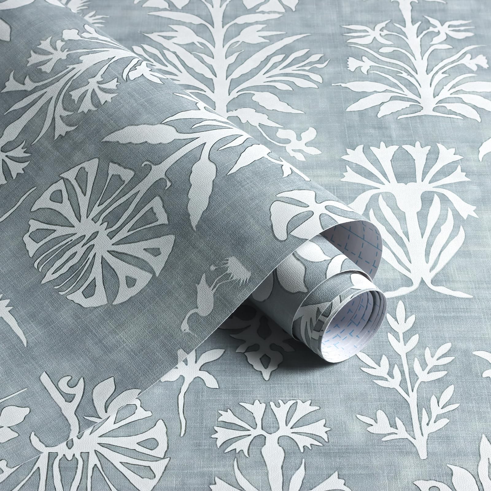 Nukofal Vintage Peel and Stick Wallpaper Floral 16.9inch x 118.1inch,