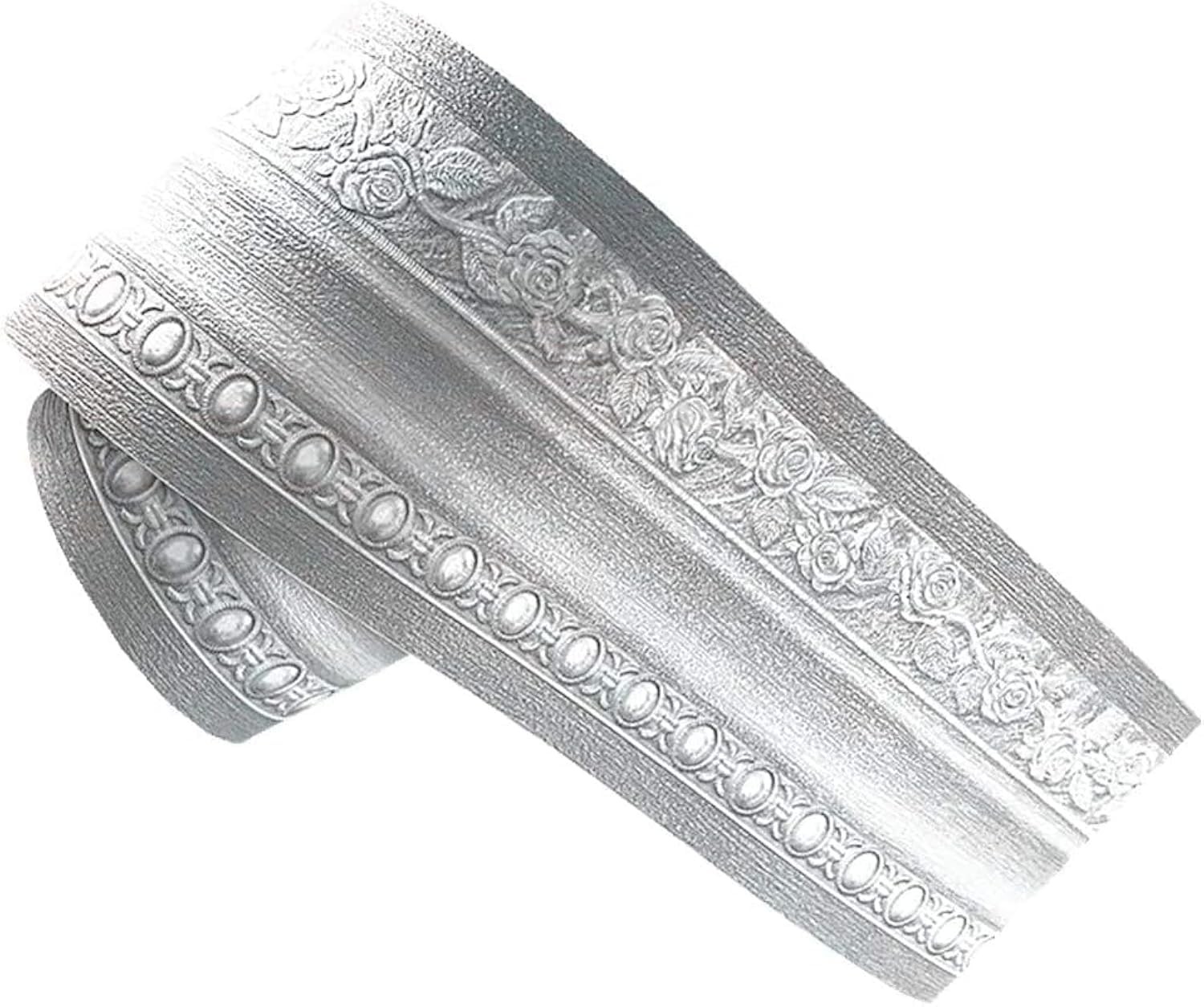 Gray Wood Grain Self Adhesive 3D Peel and Stick 4.2″ x 196.8″,