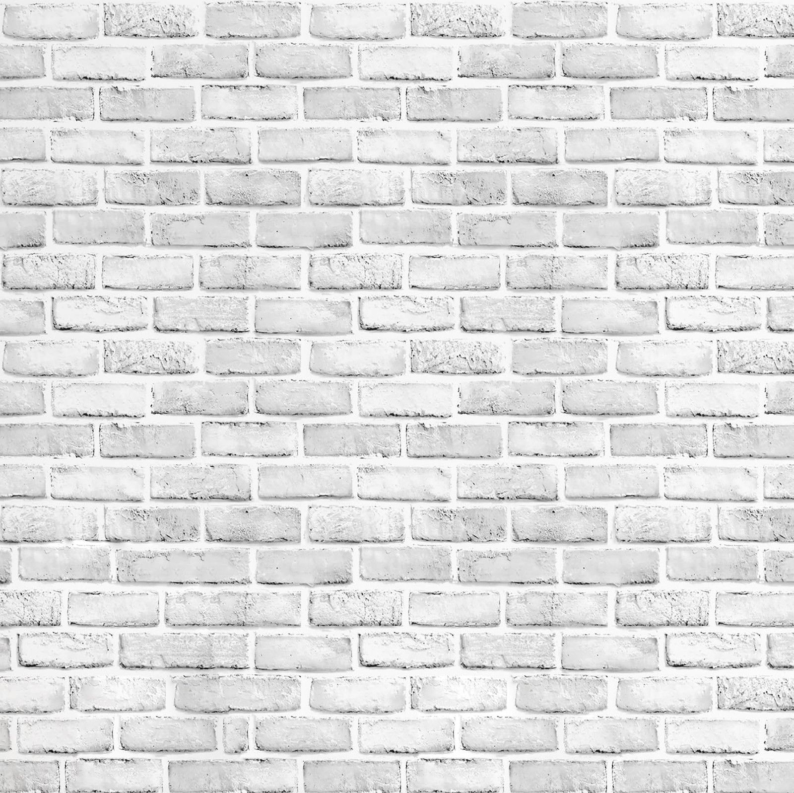 Hopeak White Brick Wallpaper Self-Adhesive Peel and 17.5″ x 196″,
