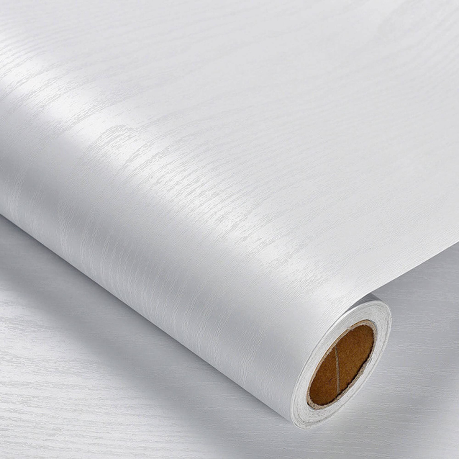 Heroad Peel and Stick Wallpaper Wood Contact Paper 17.5″ x 78.7″, White