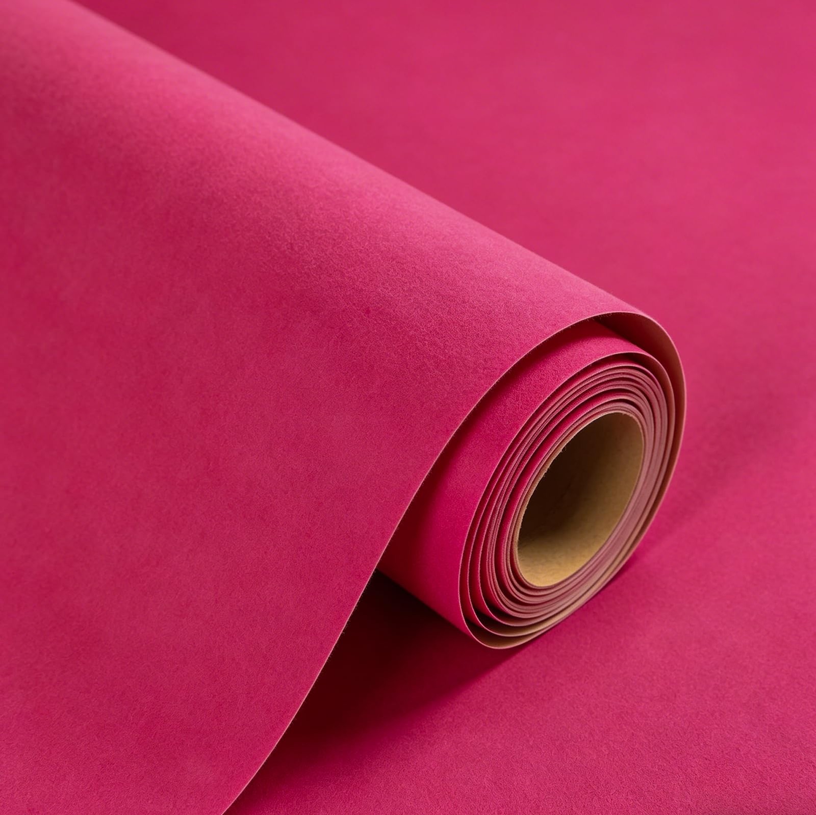 Stickyart Hot Pink Velvet Wallpaper Peel and Stick Soft 12″ x 80″,