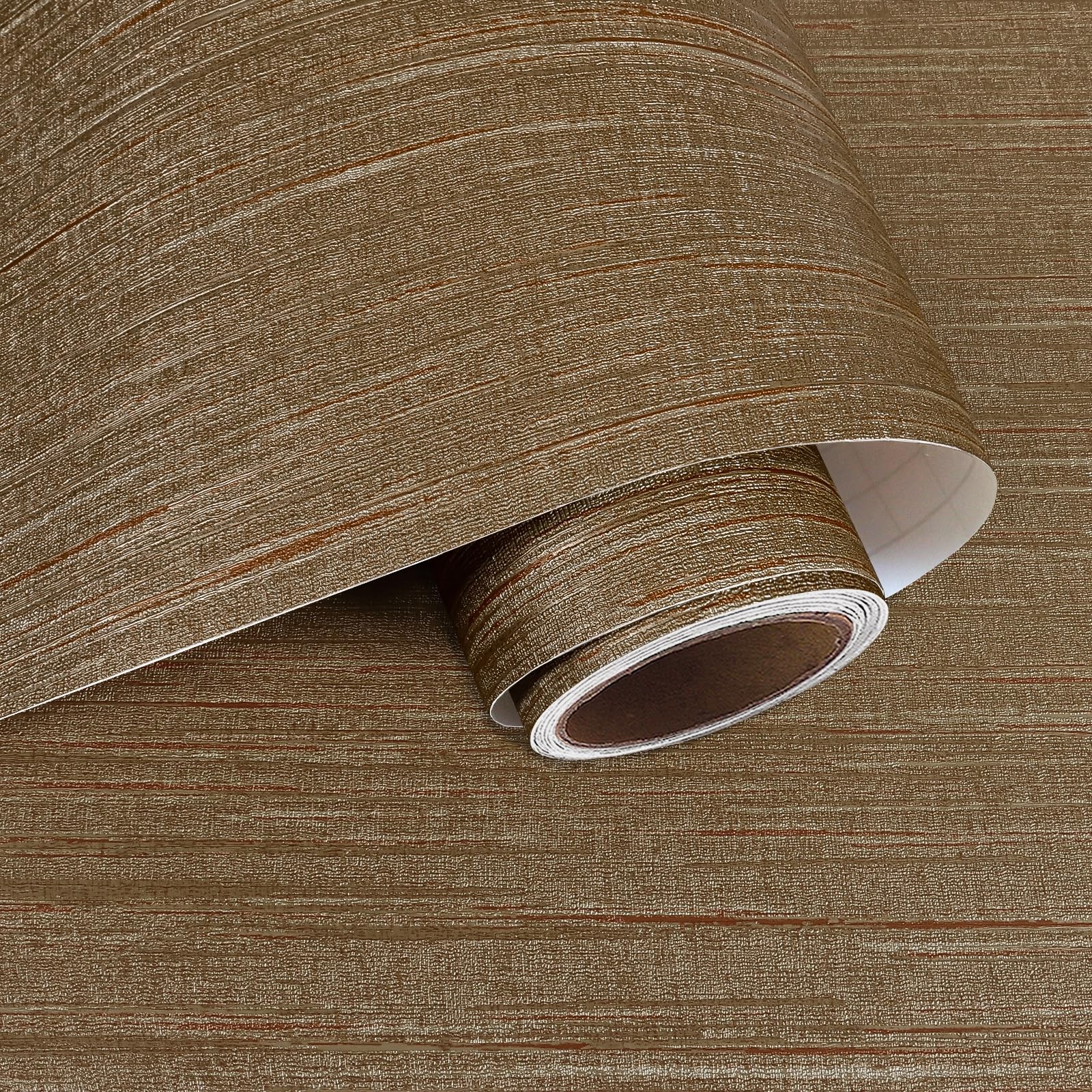 VaryPaper Bronze Brown Grasscloth Peel and Stick 15.7″ x 78.7″,