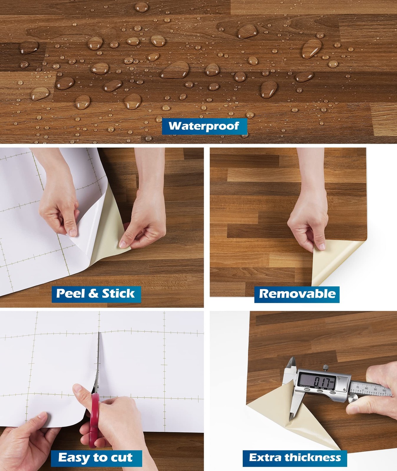 FunStick 24″x200″ Butcher Block Countertop Contact Paper Wood Grain Contact P…