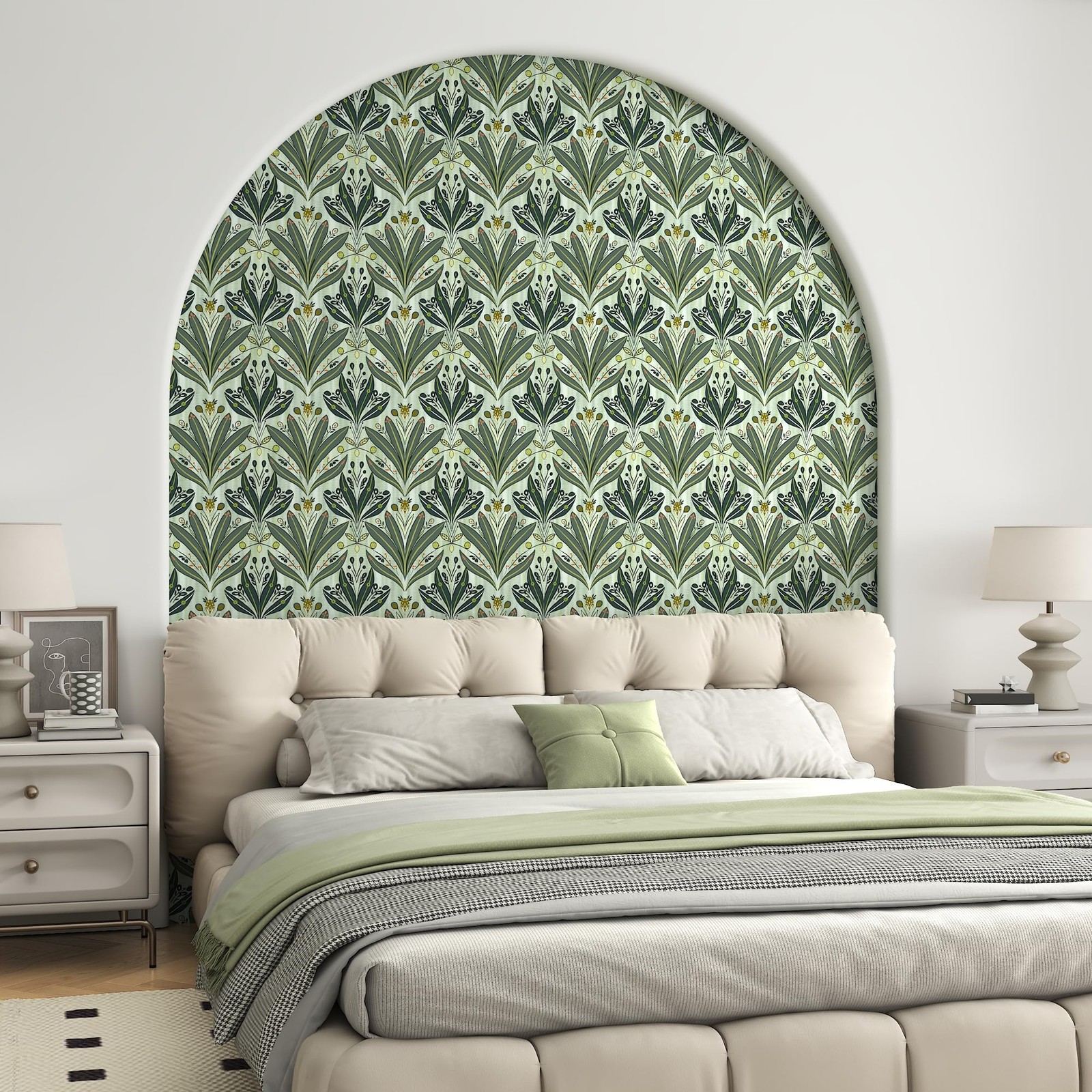 Green Leaf Wallpaper Peel and Stick 17.3″ x 78.8″,