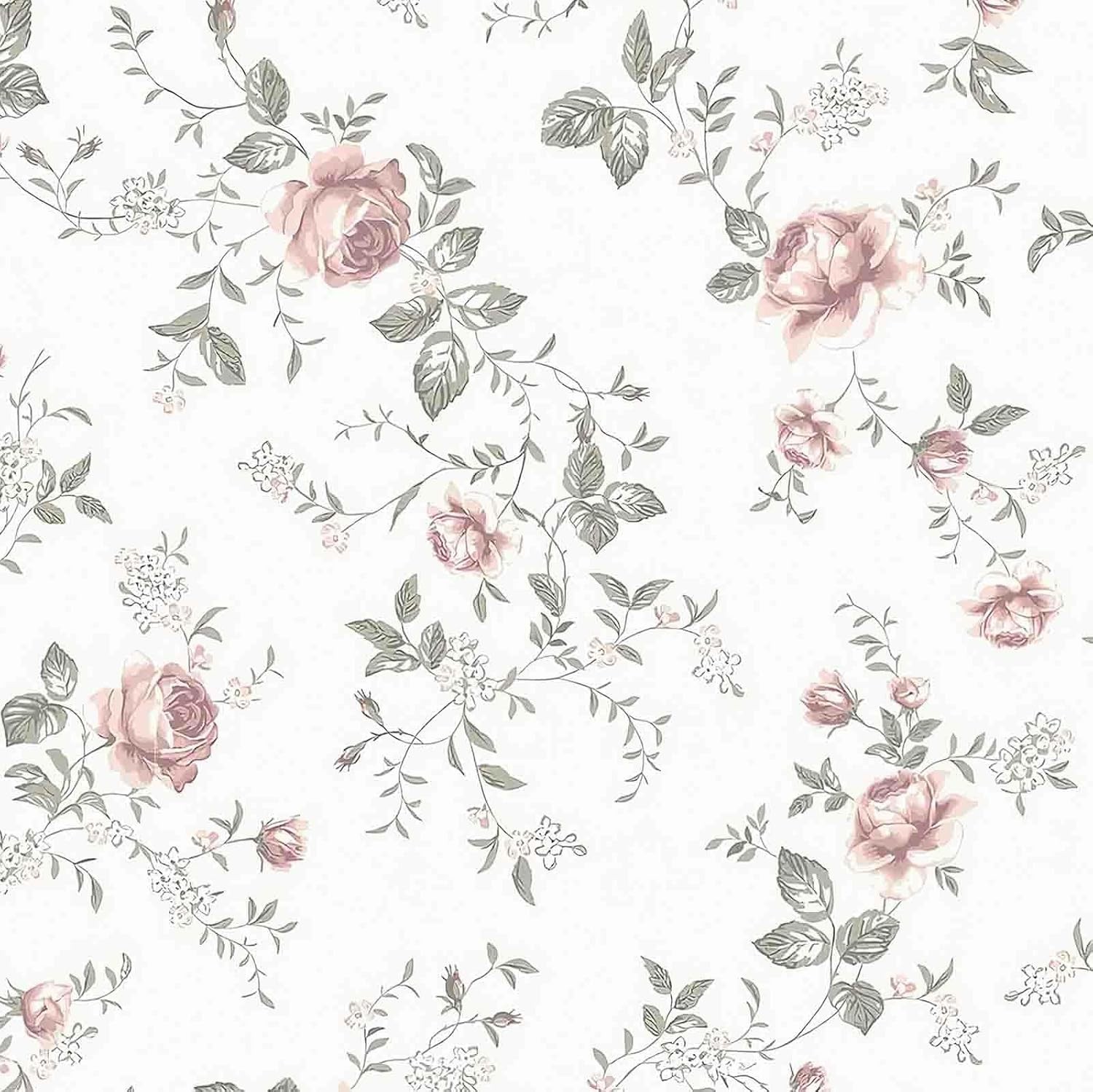 Heroad Floral Wallpaper Vintage 16.1 x 78.7, Pink and Beige-