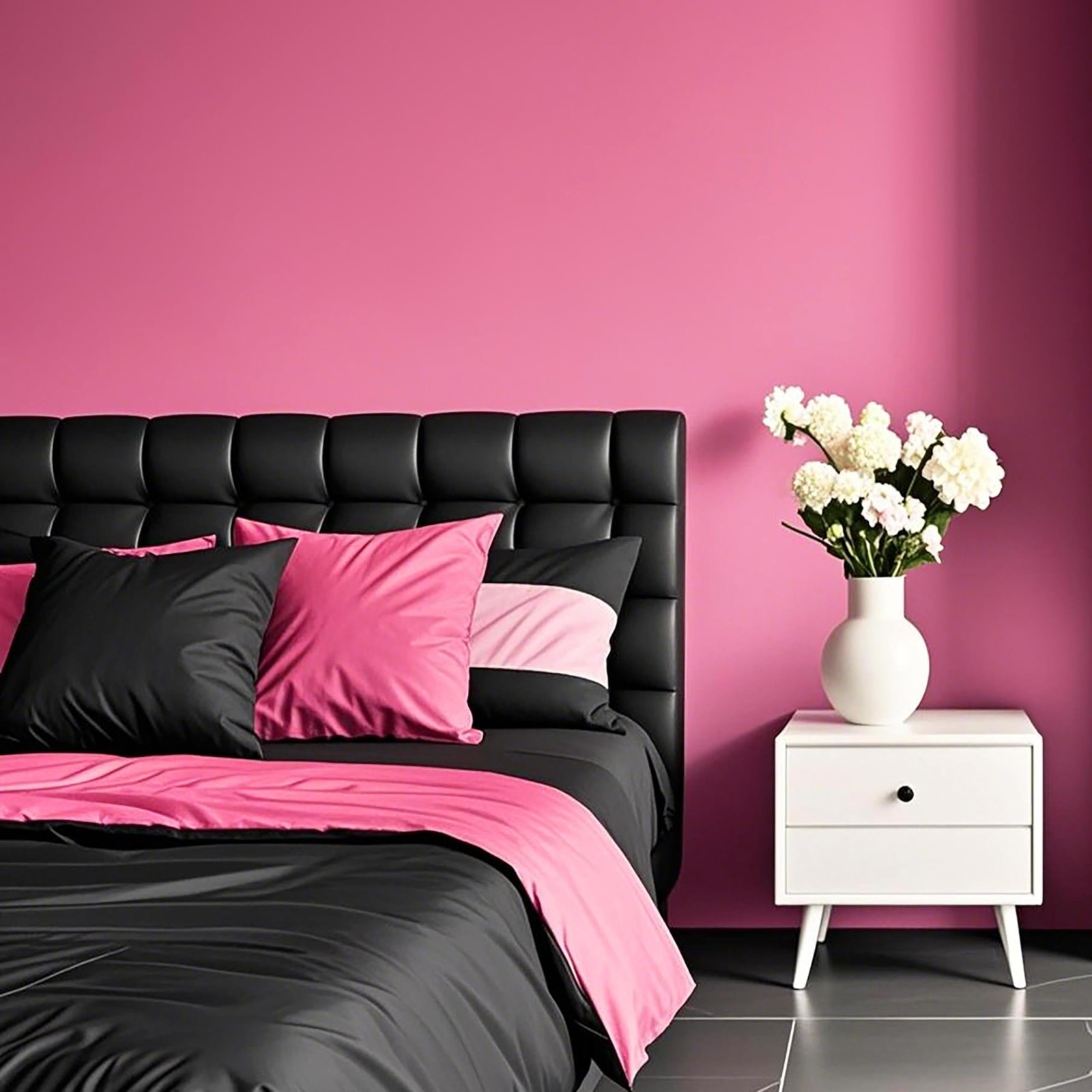 Ismoon 17.7inx197in Pink Wallpaper Peel and Stick 17.7″ x 197″, Hot