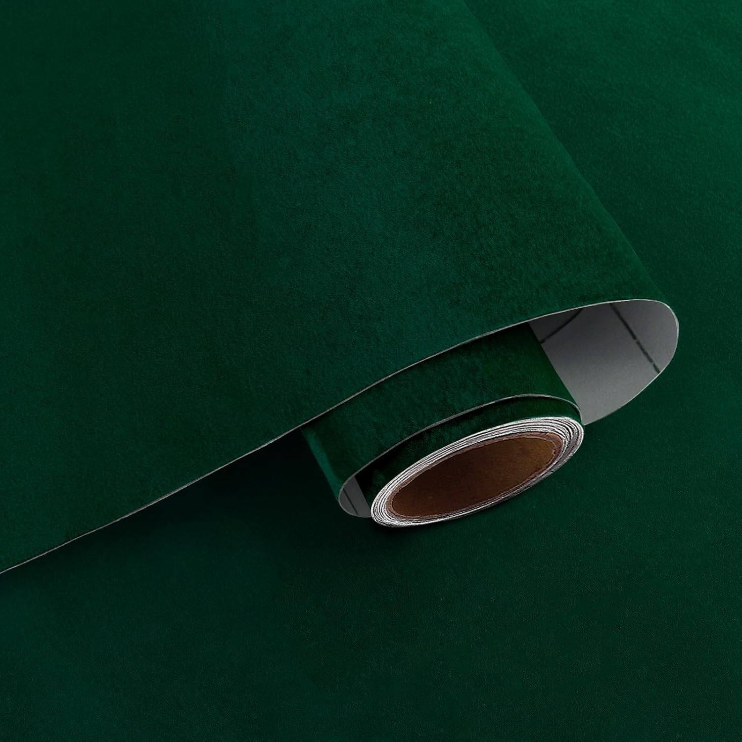 «Self Adhesive Dark Green Velvet Fabric Felt Roll Drawer Liners 15.7» X 78.7»