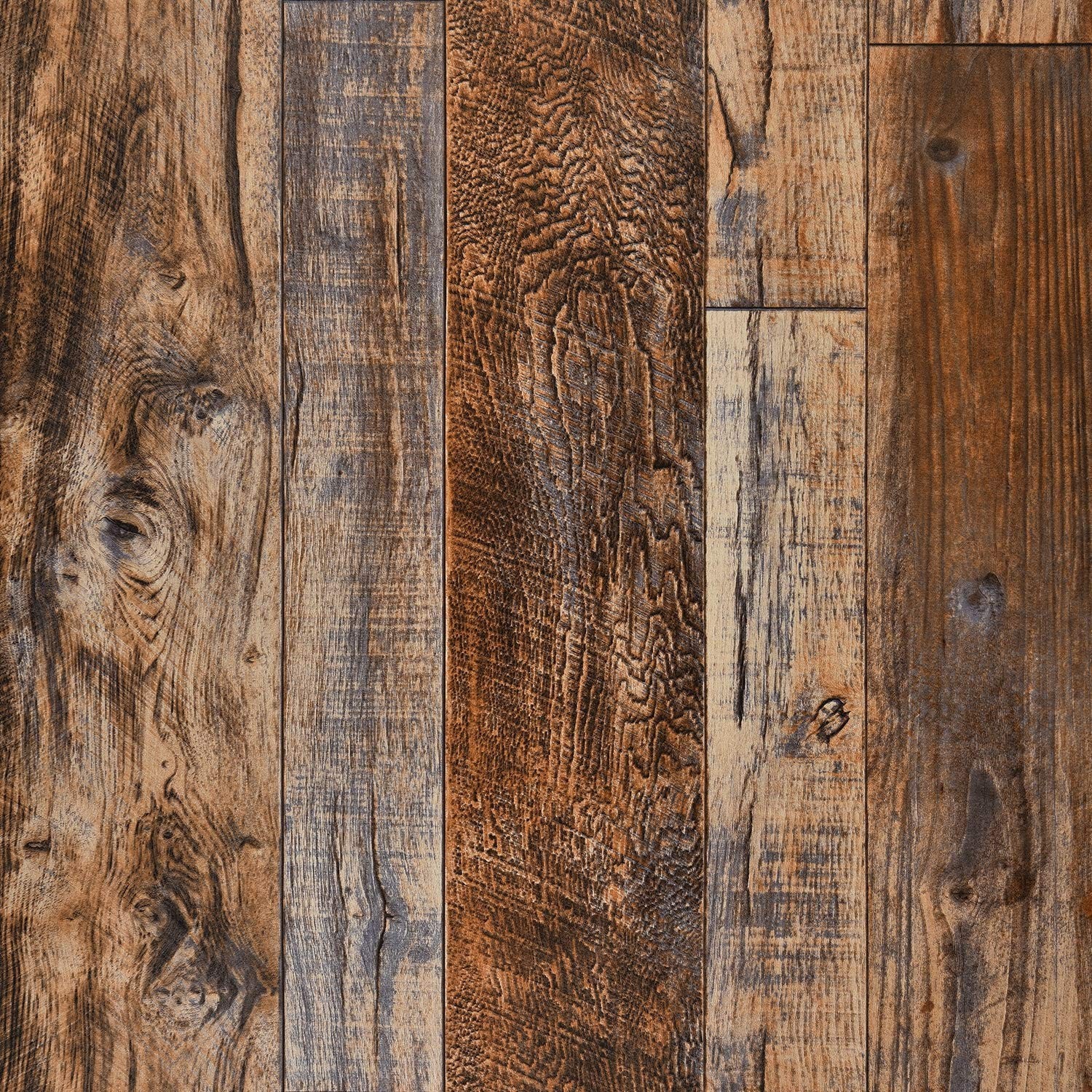 WENMER 17.71″ x 118″ Brown Wood Wallpaper Peel and Stick 17.7″ x 118″,