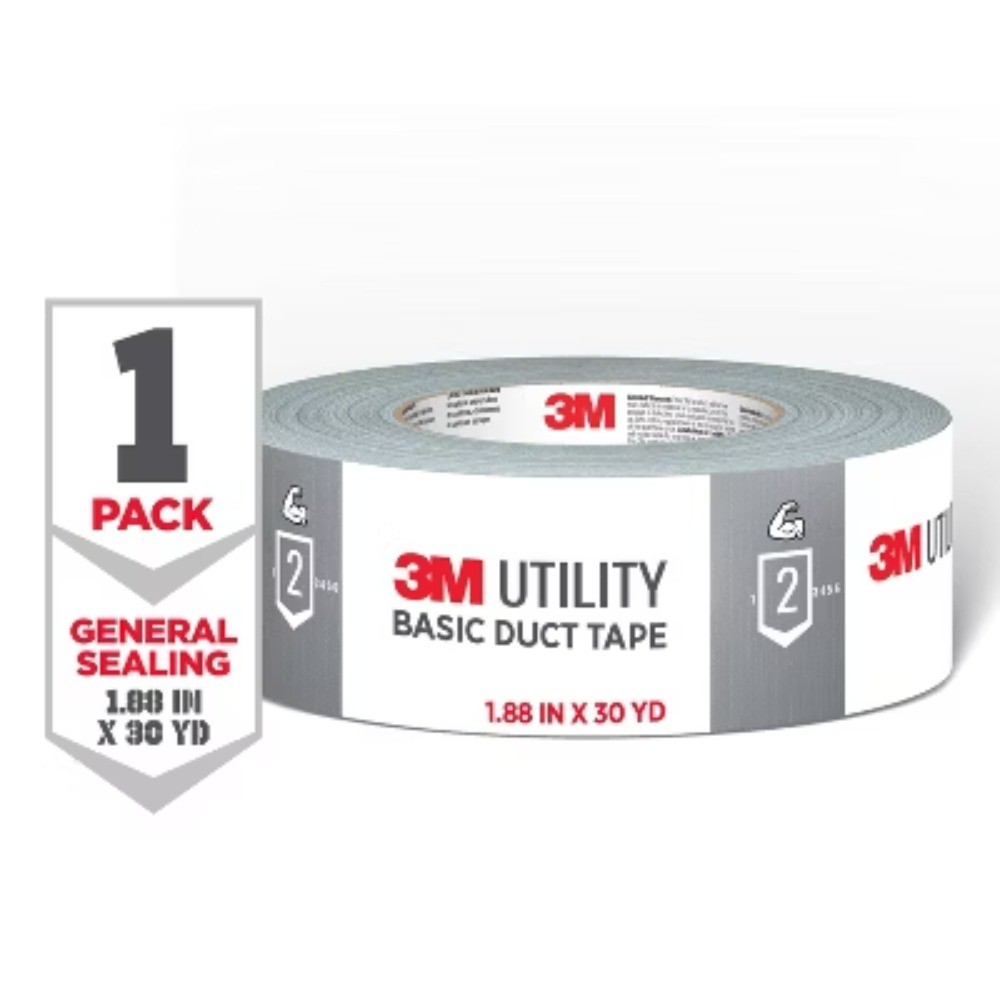 3M 1.88″ x 30 Yards Utility Basic Duct Tape Gray
