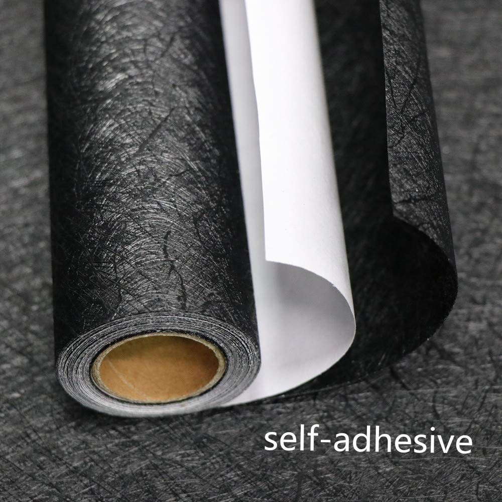Abyssaly Black Silk Wallpaper Peel and Stick 15.7″ X x 393.7″,