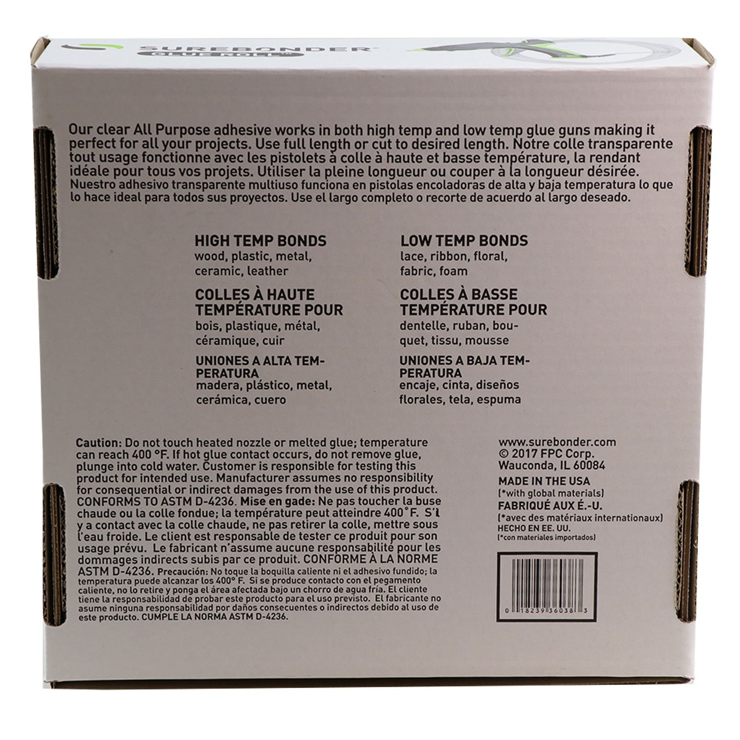 Surebonder Rr-77 Full Size 77 Ft. Clear All Temperature Hot Glue Stick