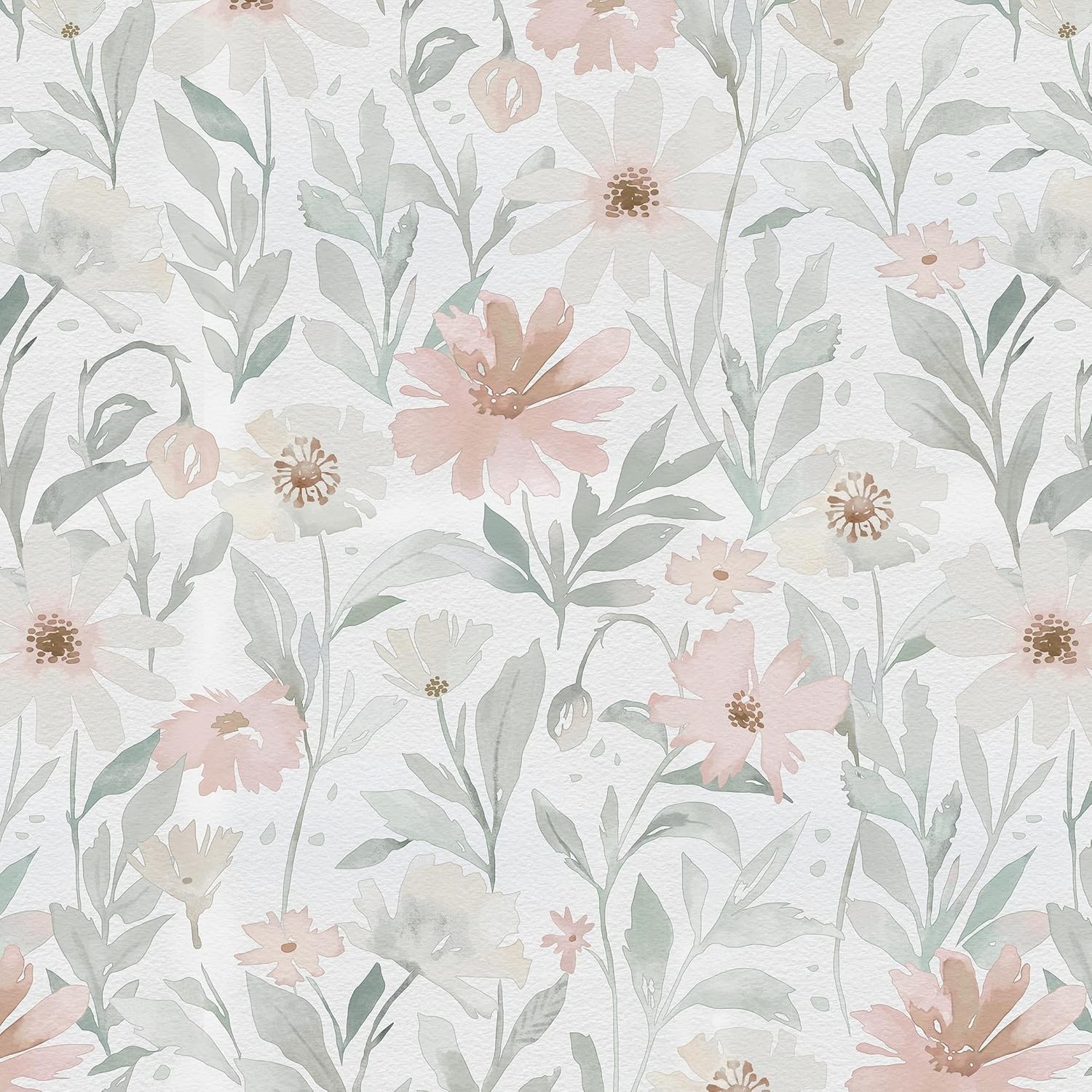 CiCiwind Pink Floral Peel and Stick Wallpaper Farmhouse 17.3″ x 78.7″,