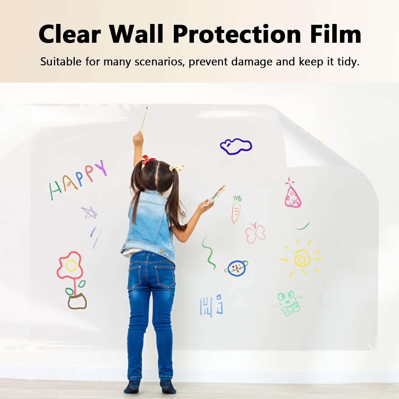 Clear Contact Paper Peel and Stick Wallpaper 15.7 x 78.8 Inch