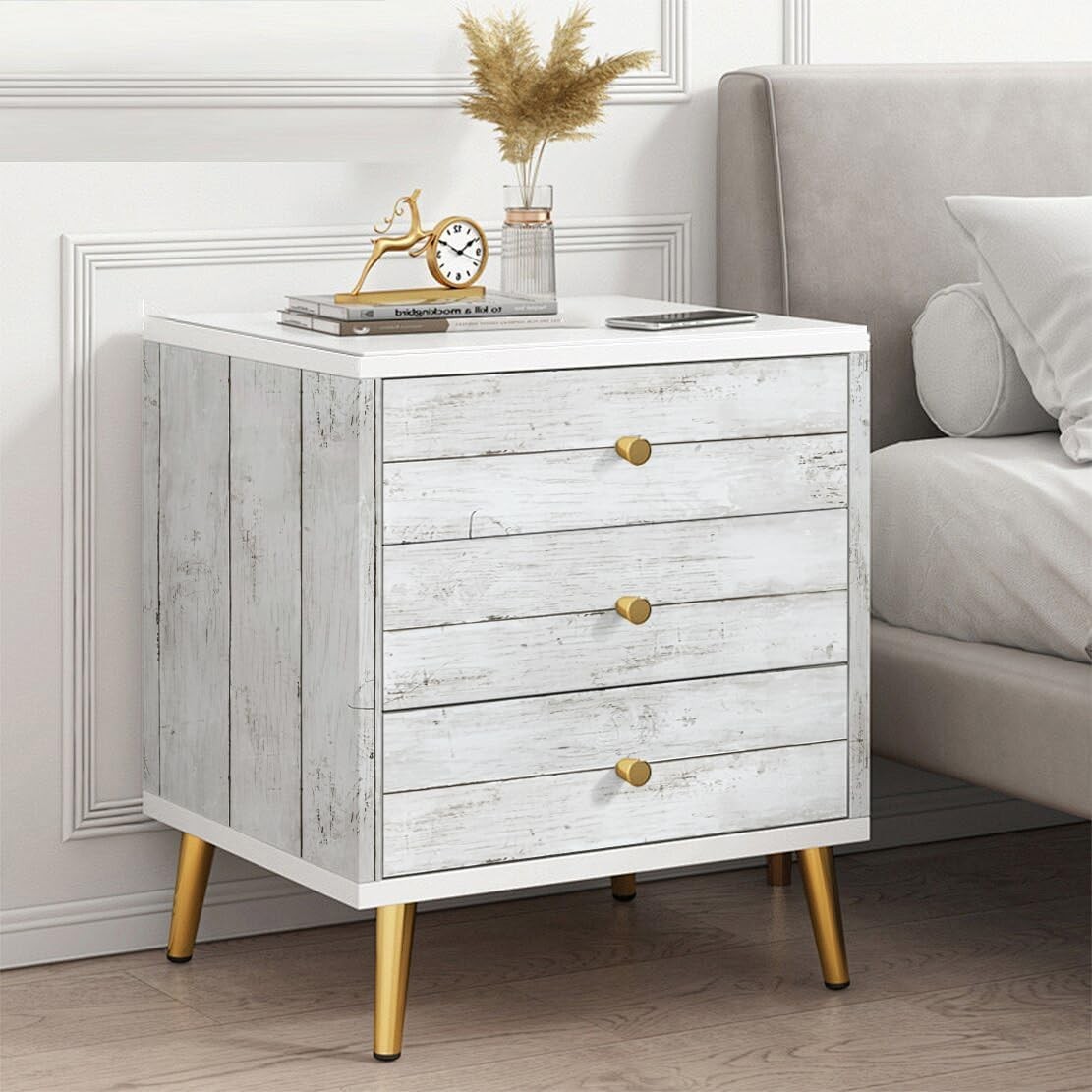 Abyssaly Peel and Stick Wallpaper 17.7" x 511.8", White/Gray