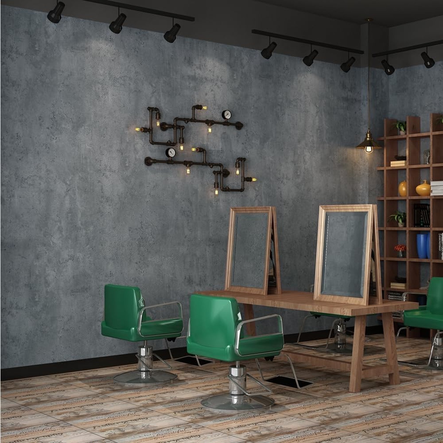 Industrial Concrete Wallpaper Peel Stick Waterproof 16″x32Ft (Cement Gray) | …