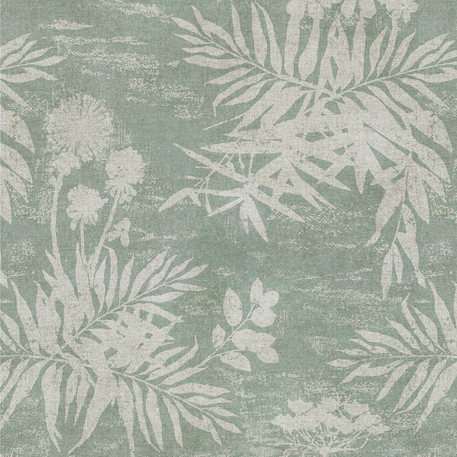 Naphite Floral Peel and Stick Wallpaper Vintage Leaf 17.3″ x 197″, Dark Green
