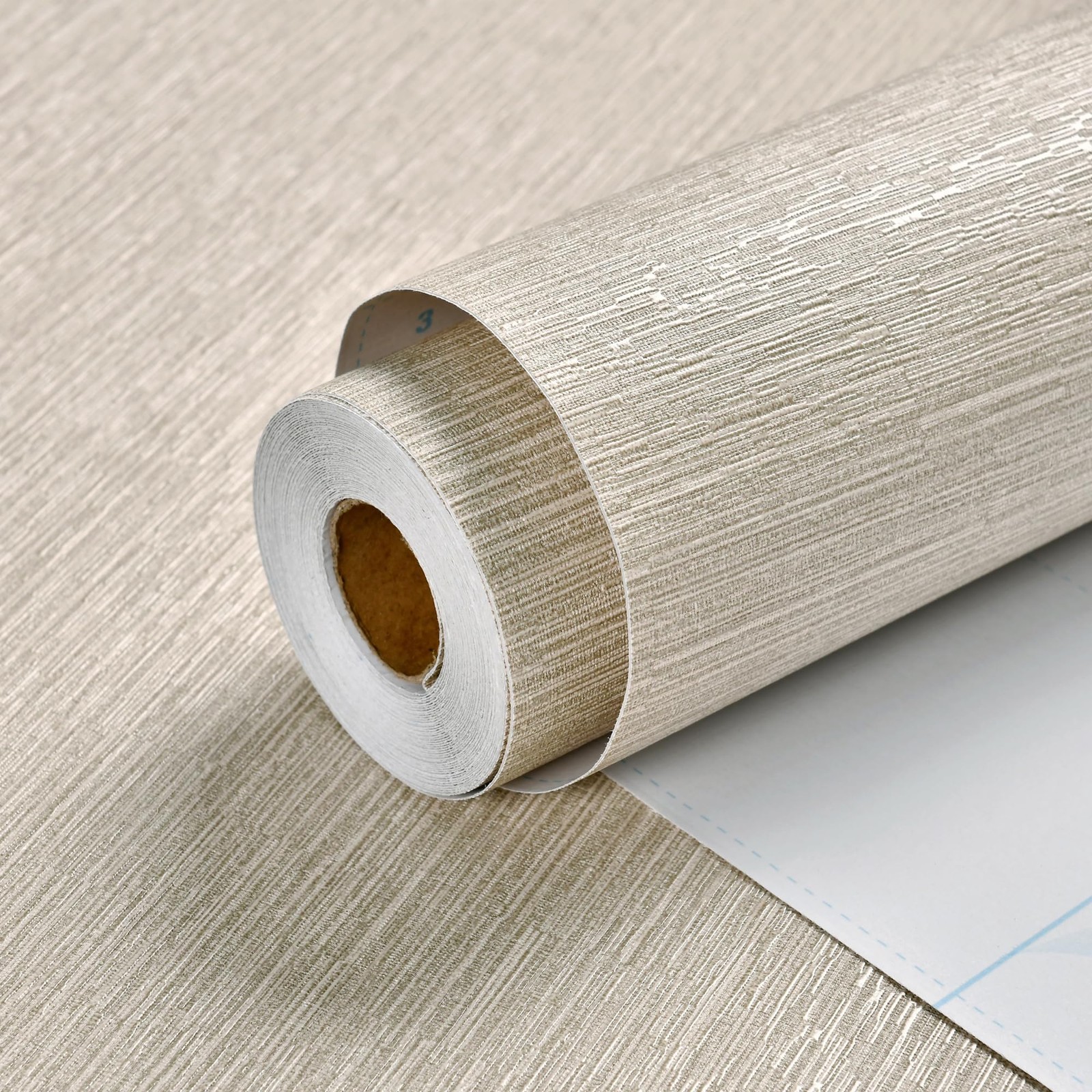 Haimin Grasscloth Wallpaper Peel and Stick 20.9in X 393in 20.9″ x 393″, Beige