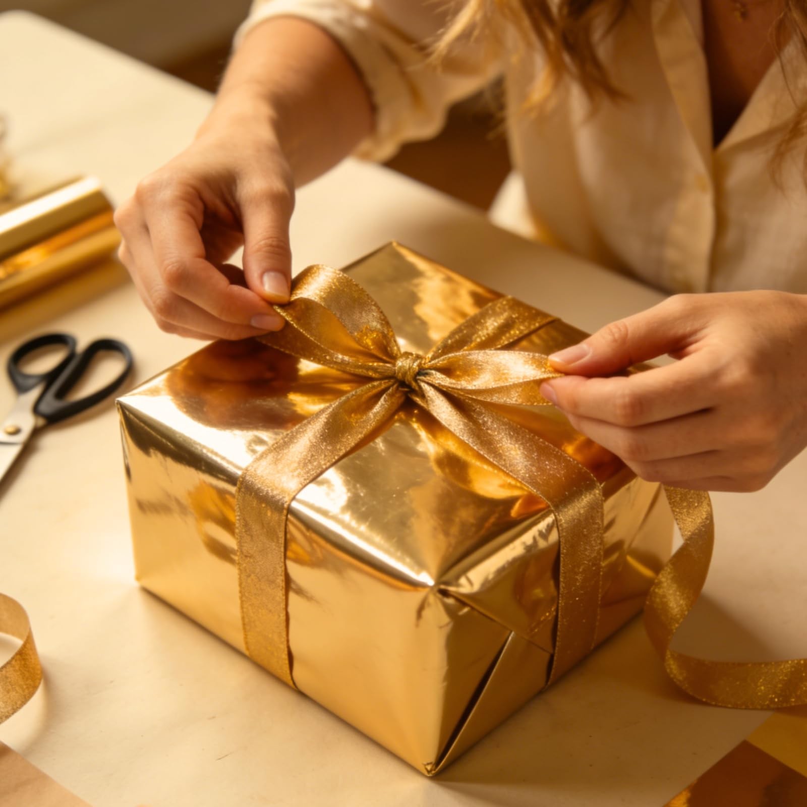 Gold Stainless Steel Wallpaper Self-Adhesive Cleanable 17.71″ X 78.7″,