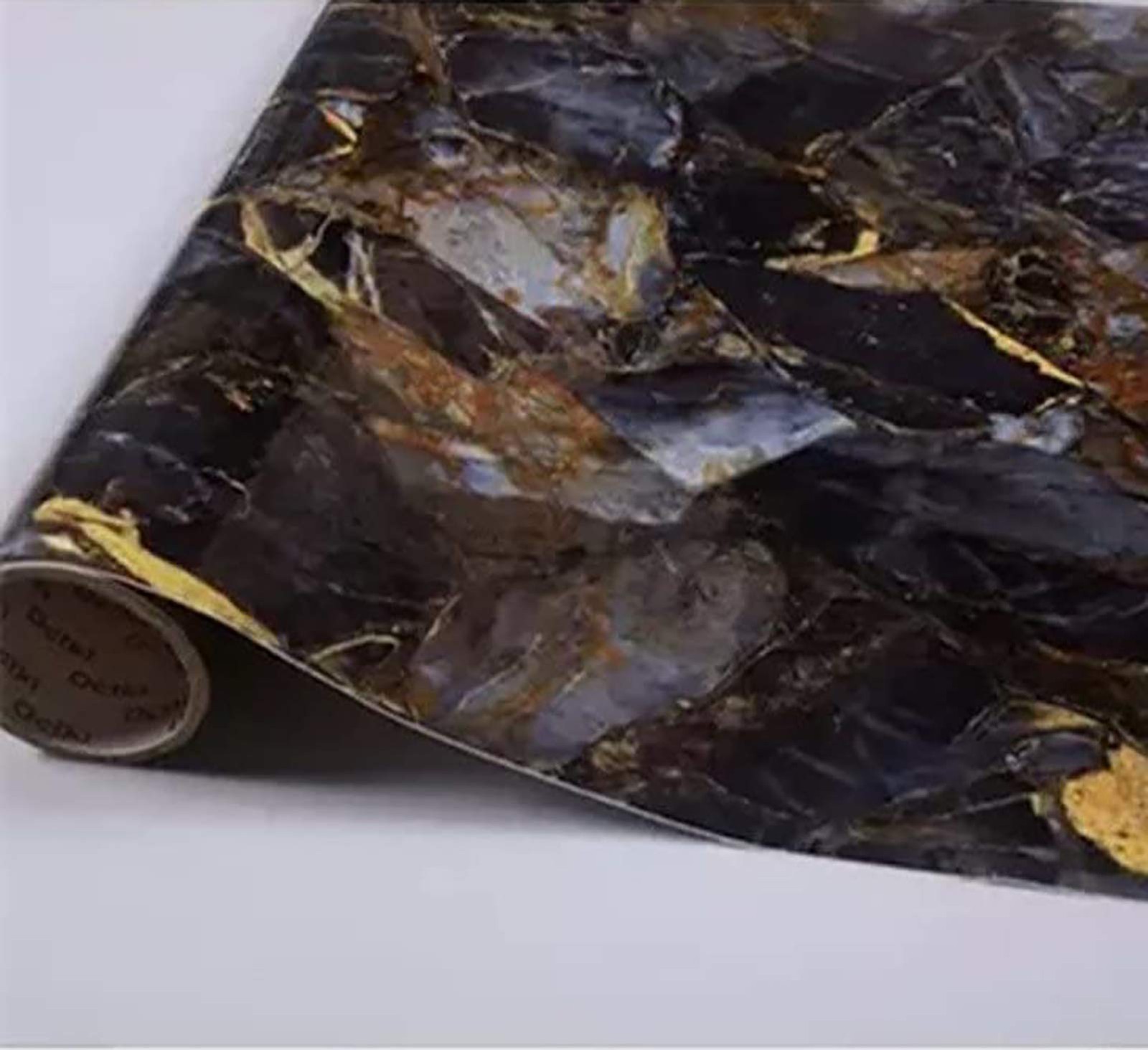 Yancorp 16″x120″ Black and Gold Marble Wallpaper Dark 16″ x 120″, Blue