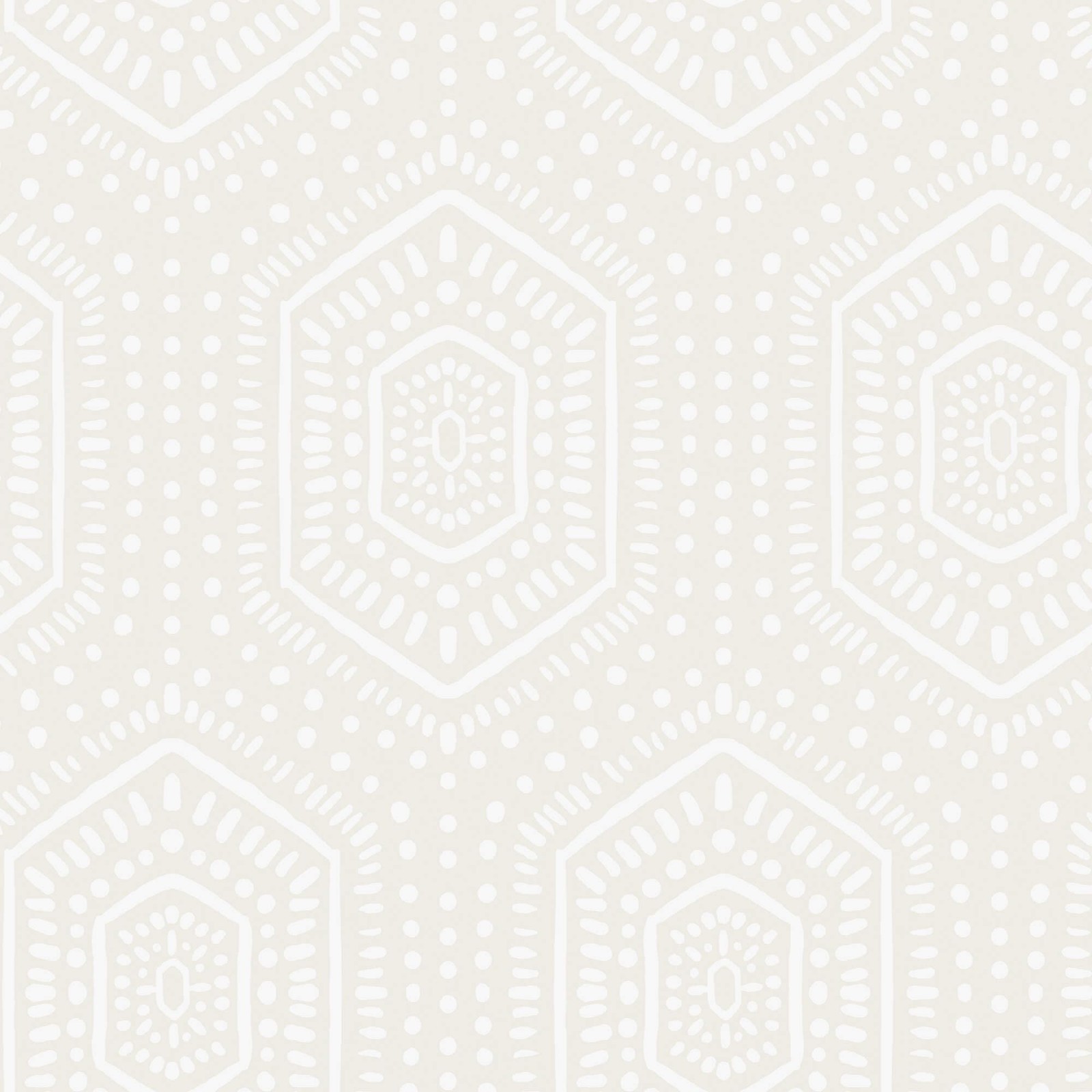 Heroad Peel and Stick Wallpaper Boho 17.3″ x 78.7″, Hexagon- Beige White