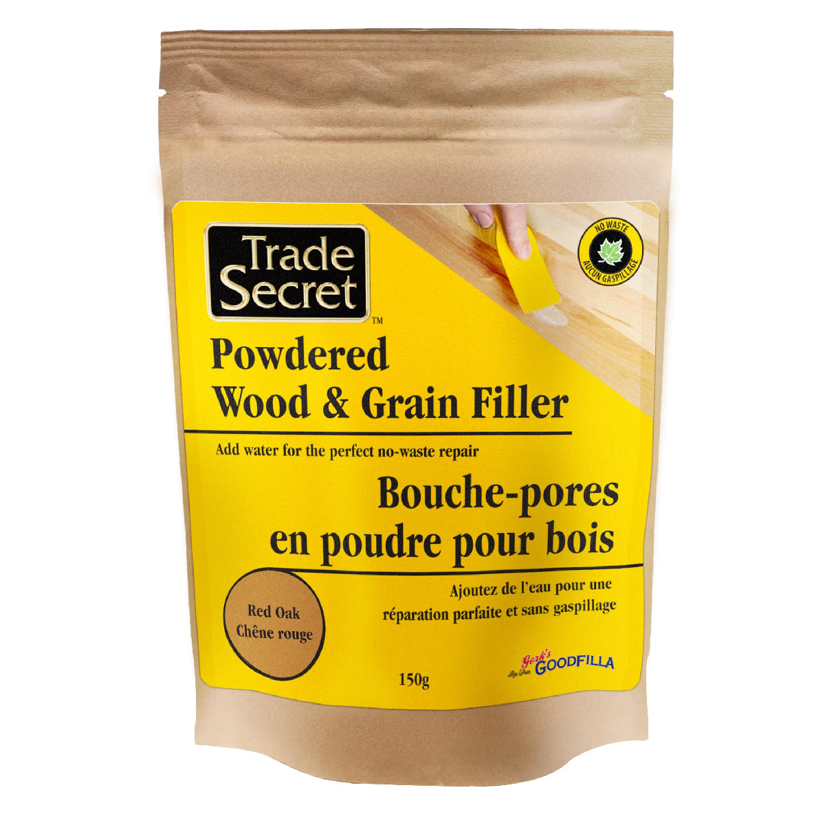 Red Oak Wood Filler Powder No-Waste Grain Filler And Patch Repair 150G Tintable