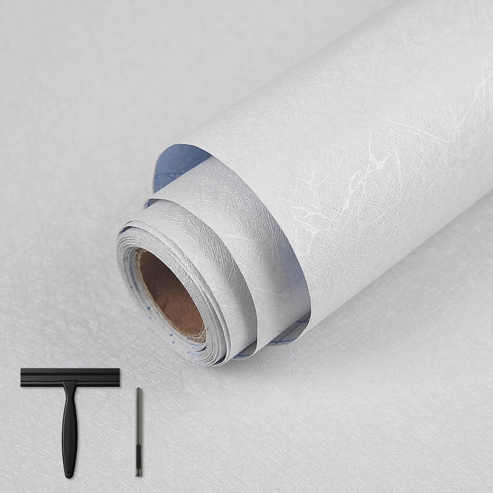 Abyssaly White Wallpaper Peel and Stick 15.7″ x x 118″, +Tools