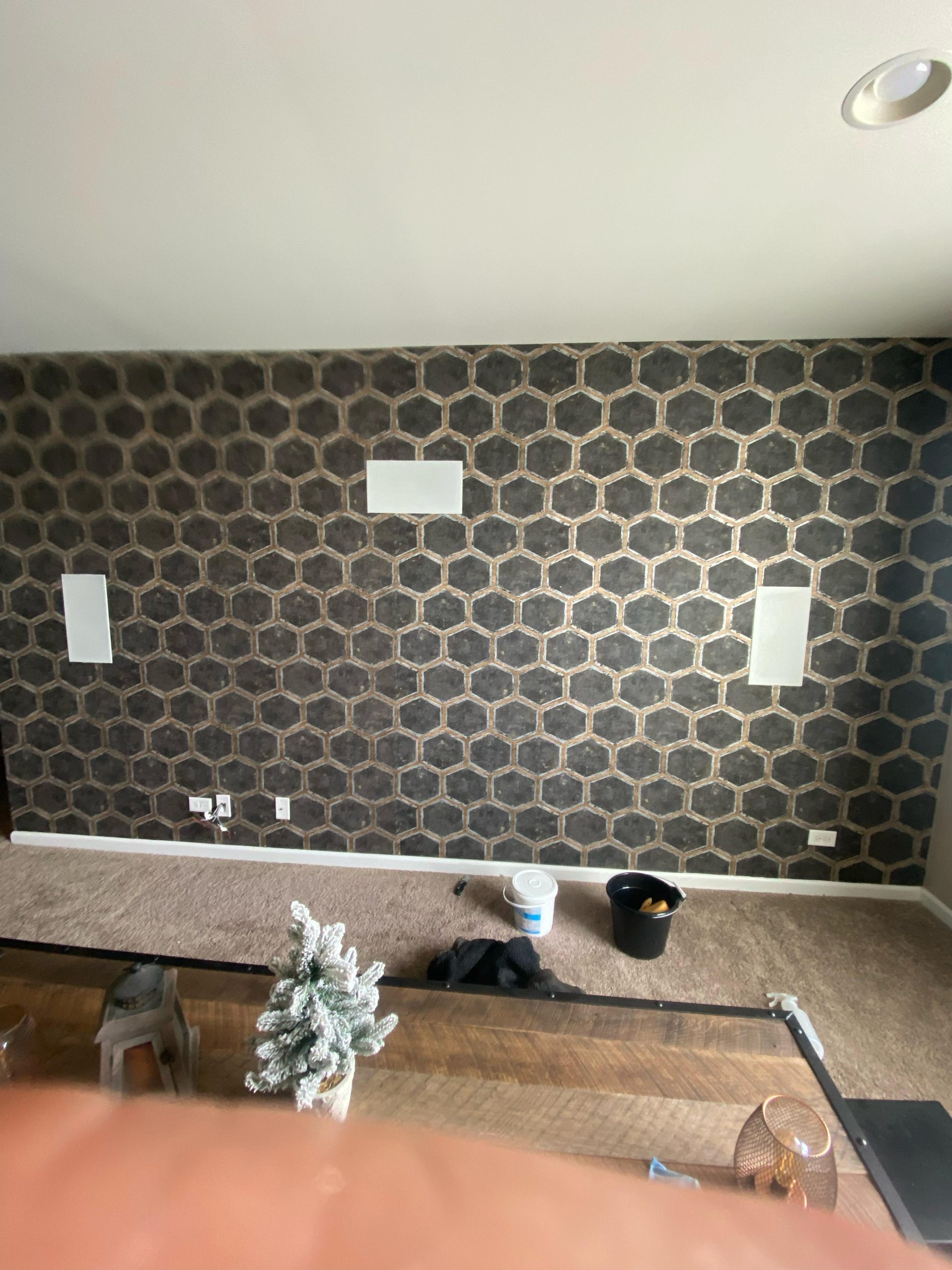 Custom textured and metallic finish detail