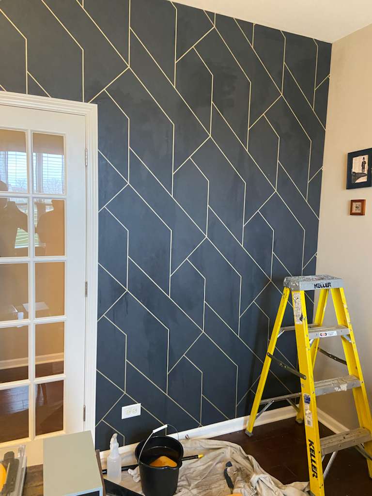 Living room after feature wall install